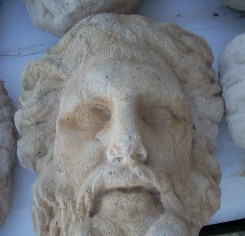Cabeza de Neptuno piedra artificial Cabeza de Neptuno en hormigón