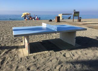 Mesa de Ping Pong de hormigón en Velez Playa