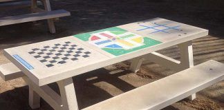 Mesa de Juegos Múltiples modelo Picnic Mesa de picnic tres juegos