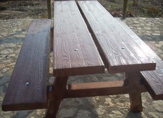 Mesa picnic imitacion a madera