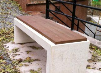 Banco Precal de hormigón madera