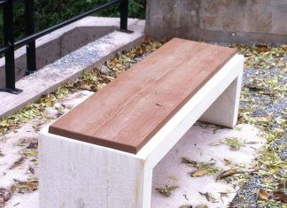 Banco hormigón modelo Precal con madera