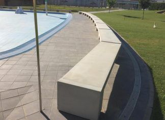 Set de bancos de hormigón modulares